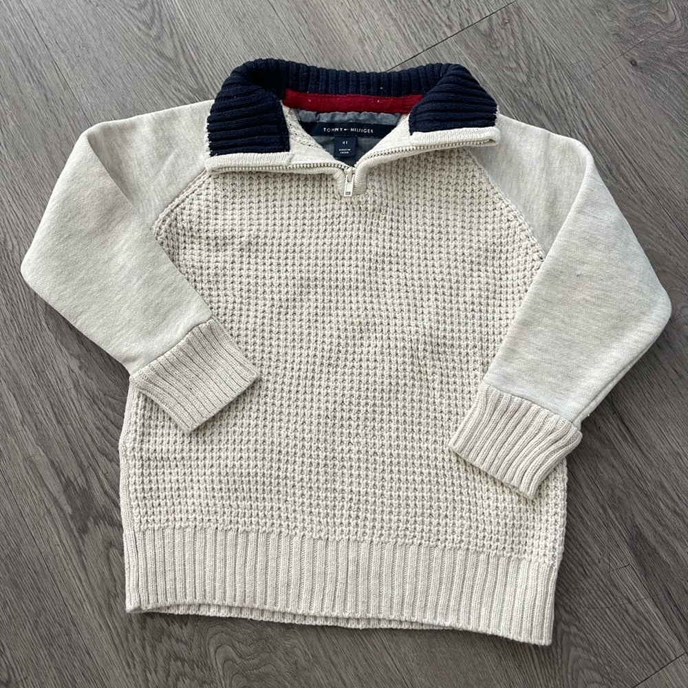 Tommy Hilfiger neutral toddler sweater
